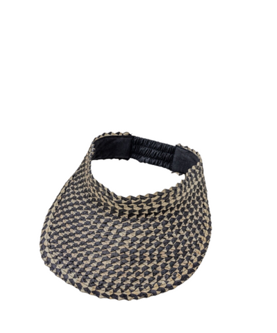 Rattan Sun Visor in Ombre in Black