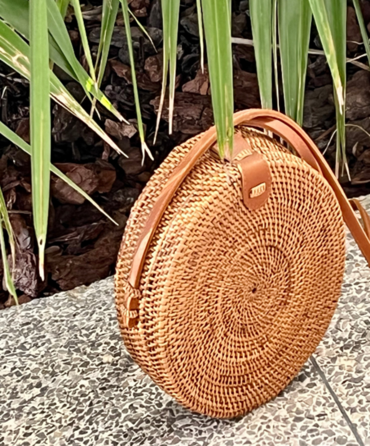 1PCS Round Rattan Bag Handls for Handbag Purse Handle DIY Bag Hanger Wooden  Bamboo Strap Knitted